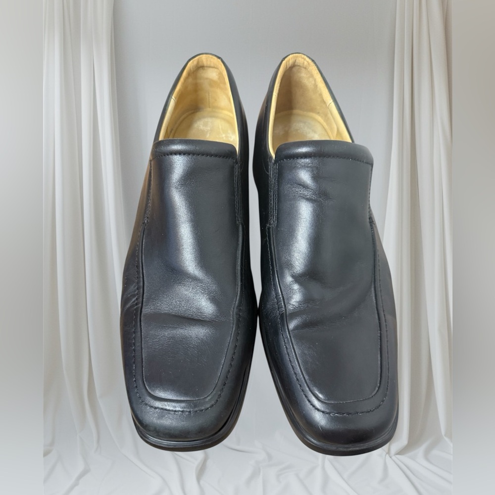 Johnston & Murphy Goodwin Black Leather Venetian Slip-On Comfort Loafers Sz 13 M